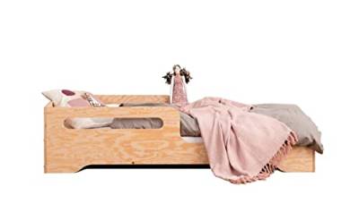 smartwood TILA 3 Kinderbett 90x190 mit Lattenrost und Rausfallschutz - Neuheit - Holz Kinderbett für Jungen & Mädchen - vielseitiges Montessori Bett mit Rausfallschutz und Lattenrost 190x90 cm. von smartwood