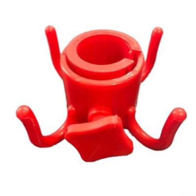 Verstellbarer Haken zum Aufhängen von Strandschirmen, leicht und tragbar, 4 Zinken Design (rot) von SMZhomeone