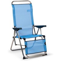 Solenny - Gartensessel Verstellbar Relax mit Anatomische Rückenlehe Blau 75x63x114 cm 5 Positionen von SOLENNY