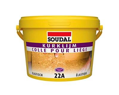Soudal 22A Kork Kleber 5Kg -> für Korkplatten und Korkbahnen an Wand + Boden, geeignet für FuÃŸbodenheizung von Soudal