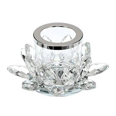 SUMTREE Teelichthalter für Lotus, transparent, für Zuhause, Dekoration, Büro, Hochzeit, Tischdekoration von SUMTREE