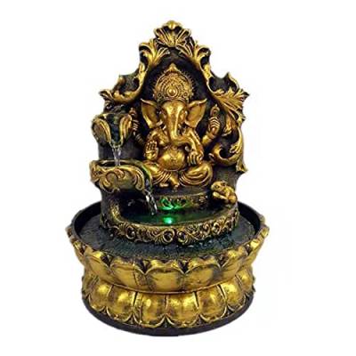 Ganesha Statuen Zimmerbrunnen, Elefanten-Buddah Statut Tischbrunnen mit rollender Kugel, Zen-Brunnen für Zuhause, Büro, Schlafzimmer, Schreibtischdekoration (Stil 1) von SURPRIZON