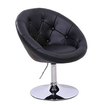 SVITA Havanna Cocktail-Sessel Lounge Clubsessel Drehsessel Retro Barhocker Kunstleder Schwarz von SVITA