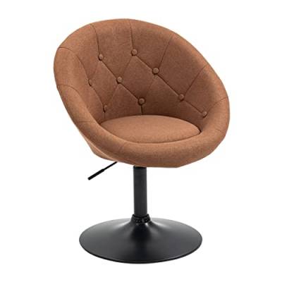 SVITA Havanna Sessel Lounge Clubsessel Drehsessel Stoff Cocktailsessel Retro Barhocker Braun von SVITA