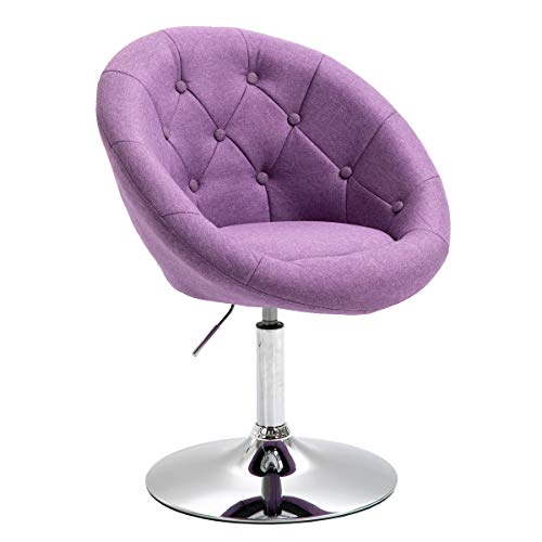 SVITA Havanna Cocktail-Sessel Lounge Clubsessel Drehsessel Retro Barhocker Stoff Lila von SVITA