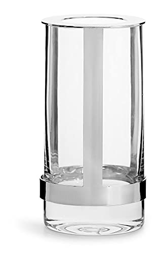 Sagaform Hold Vase klein Glas Transparent/Metall Silber 15 x 7,5 cm von Sagaform