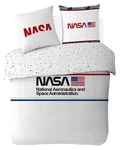 NASA Bettbezug, 200 x 200 cm, inkl. Kissenhülle, 63 x 63 cm, Weiß, 100 % Baumwolle von Sahinler