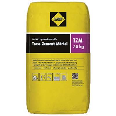 Sakret Trass-Zement-Mörtel TZM 0-4mm grau 30 kg Werktrockenmörtel mit Trass von Sakret