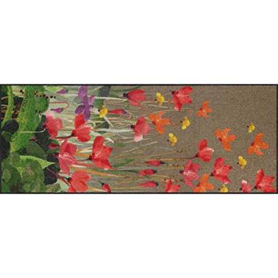 Rosina Wachtmeister Ciclamini 075x190 cm Läufer bunt Blumen farbig waschbar Wohn-Teppich Design von Salonloewe