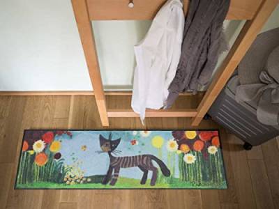 Salonloewe Rosina Wachtmeister Fußmatte Margherite 35 x 120 cm Läufer Katzen bunt von Salonloewe