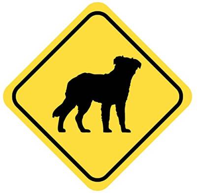 Samunshi® Australian Shepherd Warnschild Warndreieck Aufkleber Achtung Vorsicht Hund - 10x10cm mehrfarbig von Samunshi