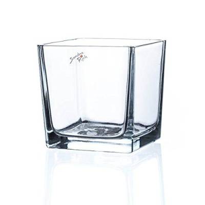 Teelichthalter Windlicht Cube quadratisch H. 12cm 12x12cm Glas Sandra Rich von Sandra Rich