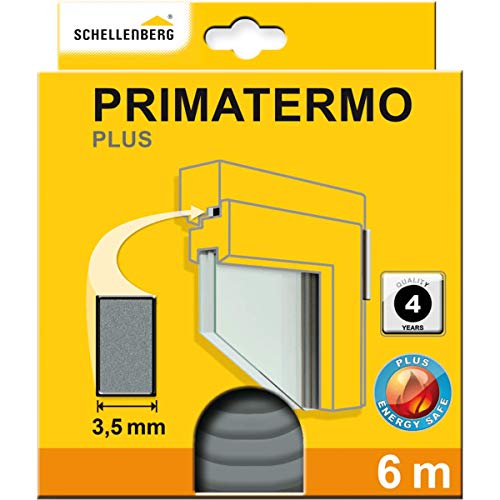 Schellenberg 66323 Primatermo Dichtung Plus - 9 x 4 mm, 6 m, Türdichtung, Fensterdichtung von Schellenberg