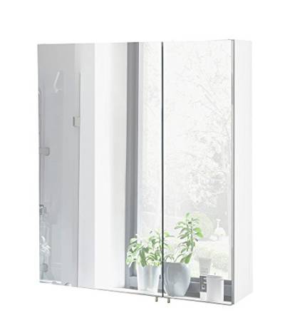 Schildmeyer Basic Spiegelschrank, Metall,Glas, Weiß, 60 cm von Schildmeyer