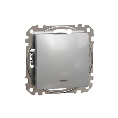 Sedna Design & Elements, Verbinder 1 Pol mit Beleuchtung, Aluminium silber von Schneider Electric