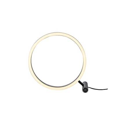 SellTec LED Tischleuchte dimmbar, Touchdimmer Ring anthrazit, Lichtfarbe warmweiß, Tischlampe Nachttischlampe (schwarz) von SellTec