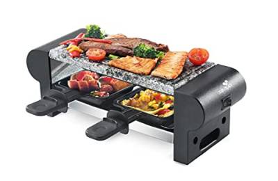 SENYA Raclettegerät für 2 Personen, mit abnehmbarem Kochstein, Antihaftbeschichtung, 350W, My Little Raclette, SYCK-G065 von Senya