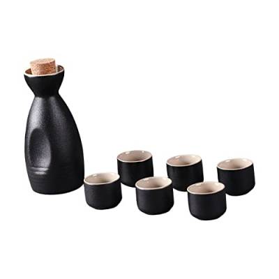 Sharplace Sake Pot Cups Set aus Keramik, traditionelles Groove-Design, für, Schrank, Zuhause von Sharplace