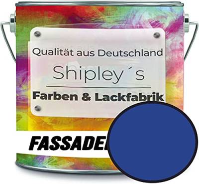 Fassadenfarbe mit Lotuseffekt hochwertige Silikonharzfarbe Sockelfarbe RAL 5005 Signalblau // Shipley's Farben & Lackfabrik von Shipley's Farben & Lackfabrik