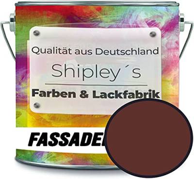Fassadenfarbe mit Lotuseffekt hochwertige Silikonharzfarbe Sockelfarbe RAL 8015 Kastanienbraun // Shipley's Farben & Lackfabrik von Shipley's Farben & Lackfabrik