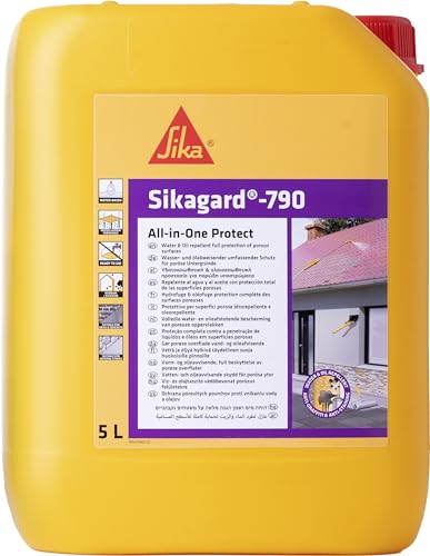 Sika – Schutzimprägnierung – Sikagard-790 transparent – ideal für saugende Untergründe – Abperleffekt – umweltfreundlich – 5 l von Sika