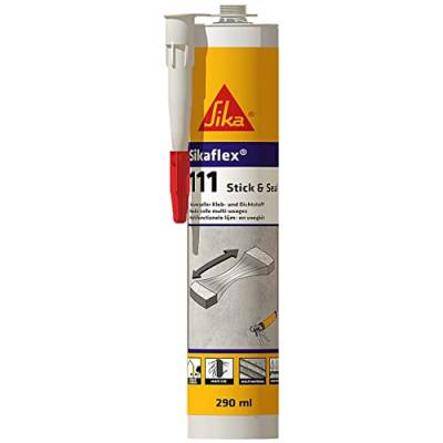 Sika – Montageklebstoff – Sikaflex-111 Stick &Seal Weiß – geeignet für Dämmstoffe wie EPS und XPS – elastisch – witterungsbeständig – 290 ml von Sika
