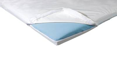 Softsan Protect Plus Matratzenbezug für Topper milbendicht 120x200x8 cm, Höhe 8 cm, Encasing, Milbenschutz für Hausstauballergiker milbenkotdicht von Softsan