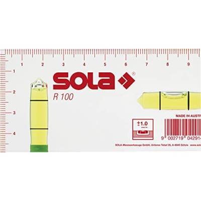 SOLA Klein-Wasserwaage R100 Abmessung 100 x 50 x 15 mm von Sola