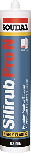 Soudal Silirub Pro N, PREMIUM Neutral-Silicone, Kartusche: 310ml, Farbe: Transparent von Soudal