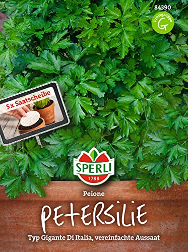84390 Sperli Premium Saatscheiben Petersilie | Saatscheiben Kräuter | Saatscheibe Petersilie | Petersilie Samen von Sperli