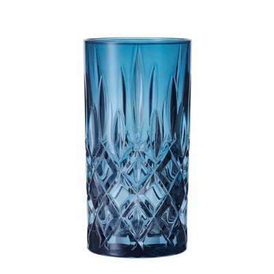 Nachtmann, 2-teiliges Longdrinkgläser-Set, Blaue Cocktailgläser, Kristallglas, 395 ml, Vintage Blue, Noblesse, 105441 von Spiegelau & Nachtmann