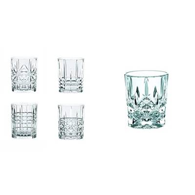 Spiegelau & Nachtmann, 4-teiliges Becher-Set , Kristallglas, 345 ml, Highland, 0095906-0 & , 4-teiliges Schnapsgläser-Set, Stamper/Shotglas, Kristallglas, 55 ml, Noblesse, 100694 von Spiegelau & Nachtmann