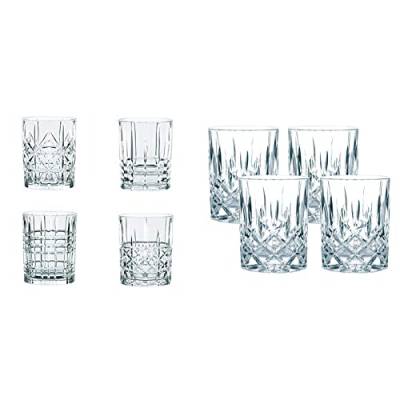 Spiegelau & Nachtmann, 4-teiliges Becher-Set , Kristallglas, 345 ml, Highland, 0095906-0 & 4-teiliges Whisky-Set, Noblesse, 89207 von Spiegelau & Nachtmann