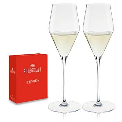 Spiegelau & Nachtmann, 2-teiliges Champagnerglas-Set, Kristallglas, 250 ml, Definition, 1350169 von Spiegelau