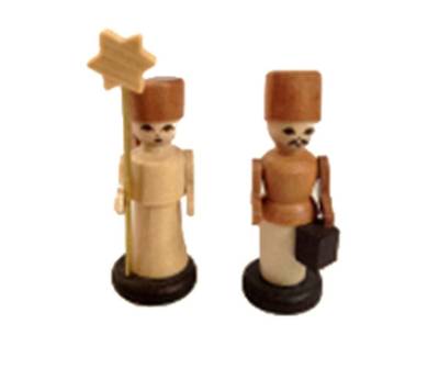 Spielwarenmacher Günther e.K. Weihnachtsfigur Miniaturfigur Engel & Bergmann klein natur Höhe=4cm NEU, für Setzkasten von Spielwarenmacher Günther e.K.