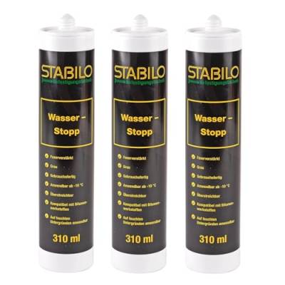 3x Stabilo Wasser-Stopp 310ml | Universalabdichtung, Faserdichtmasse, Feuchtigkeitssperre für Innen & Außen von Stabilo Befestigungstechnik