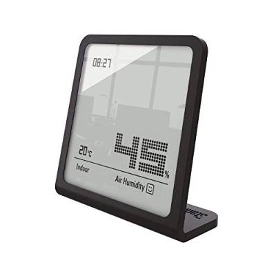 Stadler Form Hygrometer Selina, präzises digitales Messgerät für Luftfeuchtigkeit und Temperatur, schwarz, 90 x 93 x 38 mm von Stadler Form