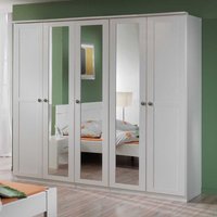 Spiegeltüren-Kleiderschrank in Weiß Profiltüren von Star Möbel