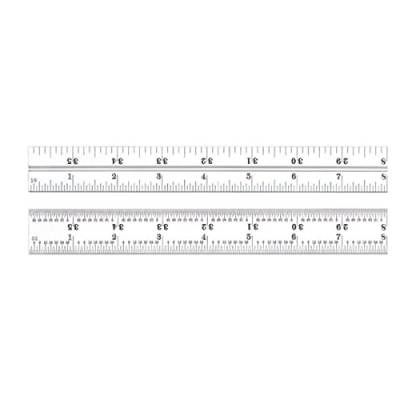 Starrett CB36–4R Kombinationswinkel Klinge mit Zoll Graduierung, Sets schräg und Winkelmesser, Satin Chrom Finish, 4R der Graduierung 2,5 cm, Breite, 3/81,3 cm Stärke, 91,4 cm Größe von Starrett