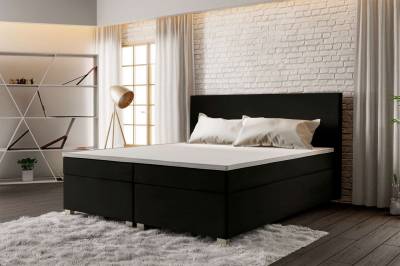 Stylefy Boxspringbett Ellis (Schlafzimmerbett, Bett), 140/160/180/200 x 200 cm, mit Matratze und Topper von Stylefy