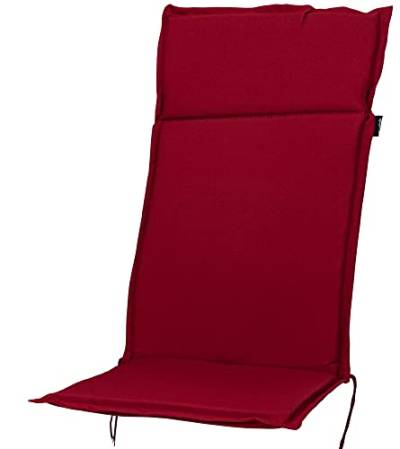 Sun Garden 50234-301 Auflage Hochlehner Esdo rot 120x47x4 cm Sitzpolster (ohne Stuhl) von Sun Garden