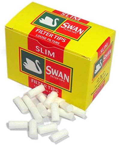SWAN SLIMLINE FILTER TIPS - 10 PACKS OF 165 TIPS by Swan von Swan