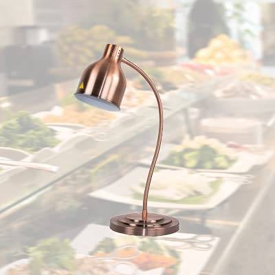 Lebensmittel-Heizlampe für den Schreibtisch, Restaurant-Küche, Buffet-Wärmertisch, geeignet für den Lebensmittelservice, 250-W-Glühbirne (roter Kupfer-Einzelkopf) von TEmkin
