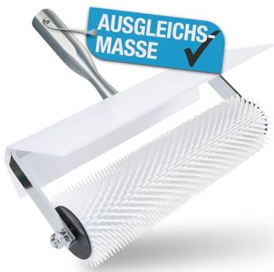 TOOLCORE® Stachelwalze Ausgleichsmasse 25cm [EXTRA SPRITZSCHUTZ] mit 11mm Stacheln in Profi Qualität | Entlüftungswalze | Entlüftungsroller | Igelwalze | Nagelwalze zum Entlüften von TOOLCORE