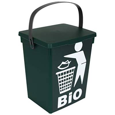Bio Mülleimer grün 5L Küche Abfalleimer klein Tischmülleimer Komposteimer Biotonne Tischabfalleimer Biomülleimer von TW24
