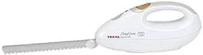 Tefal 8523.31 Elektrisches Messer | 100 Watt | Edelstahlkling | geeignet für Tiefkühl-Gut | weiß/greige von Tefal