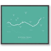 Dipsea Trail Map | Poster Entdecken Sie Kalifornien Mill Valley Wanderung Wanderkarte Kunst Einzigartiges Geschenk Für Wanderer von TellYourTrail