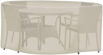 tepro Abdeckhaube Universal für Sitzgruppe rund klein, beige (200 x 200 x 95 cm) von tepro