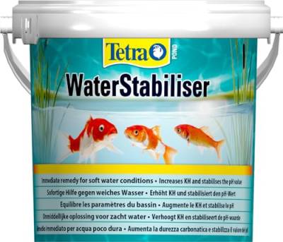 Tetra Pond WaterStabiliser - stabilisert wichtige Wasserwerte, optimiert den KH- und pH-Wert im Gartenteich, beugt weichem Teichwasser vor, 1,2 kg Eimer von Tetra