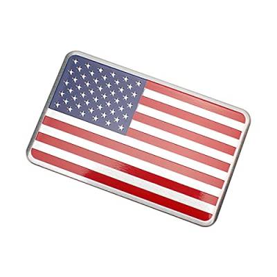2pcs Amerikanische US Flagge Aufkleber, Patriotische Sterne Reflektierende Streifen USA Flagge Auto Aufkleber Auto Motorrad Fahrrad Fenster Tür PC Handy Tablet Laptop Exterior Zubehör 8 x 5cm von Tiffasha